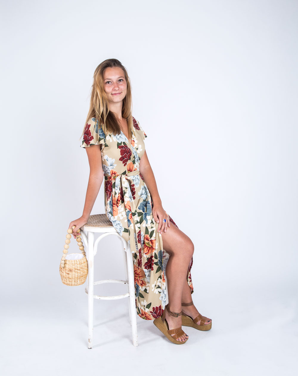 Robe porte feuille fleuri